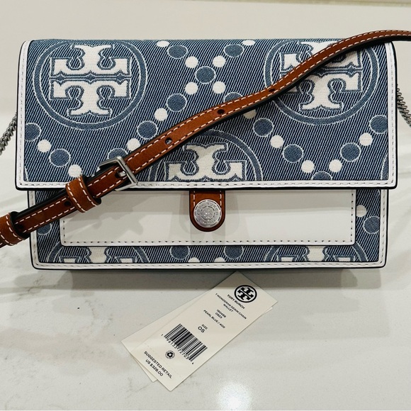 Like New Tory Burch
T Monogram Denim Wallet Crossbody - Picture 15 of 16